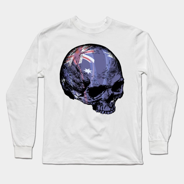 Australian Skull Long Sleeve T-Shirt by Toby Wilkinson